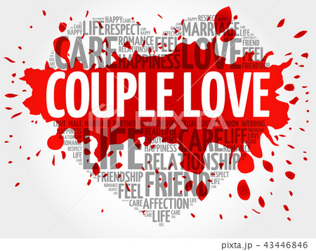 Couple love word cloud collage 43446846
