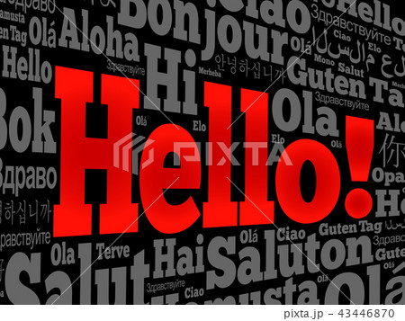 Hello word cloud in different languages 43446870