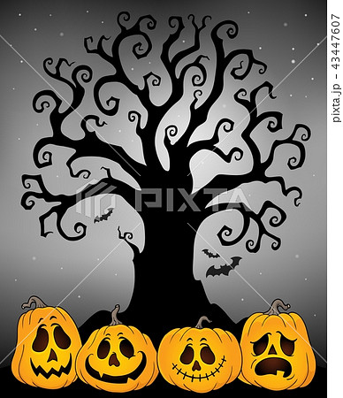 Halloween tree silhouette topic 4 Halloween tree silhouette topic 4 43447607