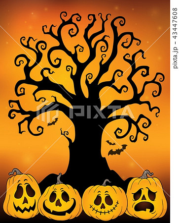 Halloween tree silhouette topic 3 43447608