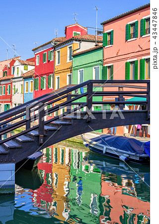 Daylight view to vibrant colorful buildings 43447846