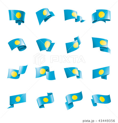 Palau flag, vector illustration on a white background 43449356