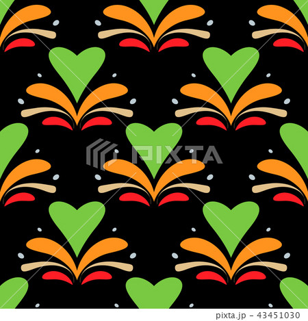 Flower ornament pattern vector tile 43451030