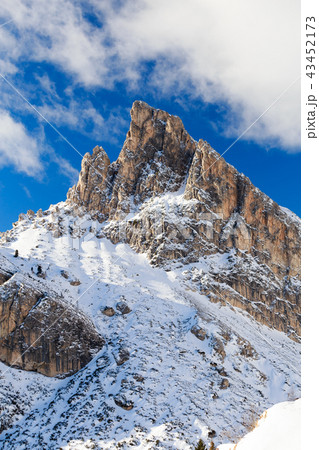 Magical dolomites mountains with white sun Magical dolomites mountains with white sun 43452173