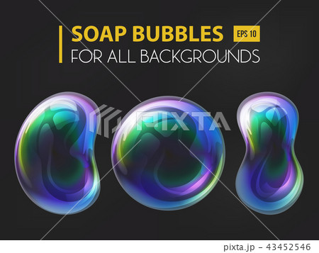 3d realistic soap or water bubbles 43452546