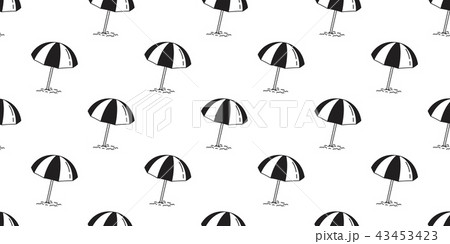 beach seamless pattern vector umbrella isolated 43453423