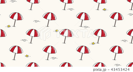beach seamless pattern vector umbrella isolated 43453424