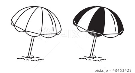 beach umbrella vector logo illustration summer sea 43453425