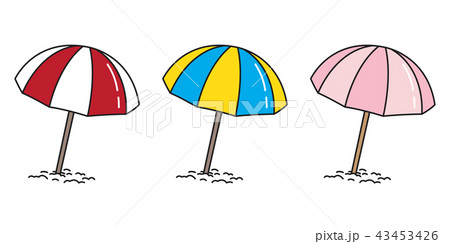 beach umbrella vector icon logo cartoon 43453426