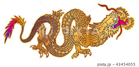 Golden japanese dragon. 43454055