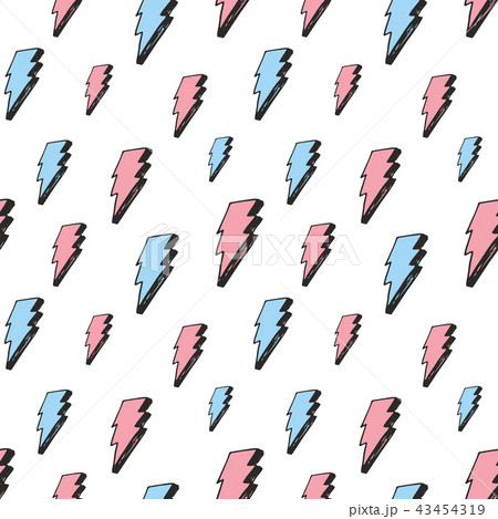 Lightning seamless pattern vector illustration. 43454319