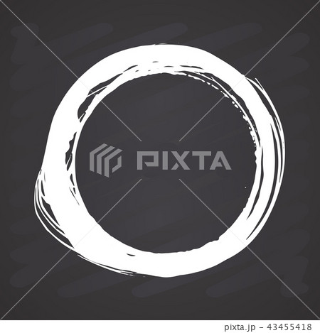 Round Frame, grunge textured element, vector 43455418