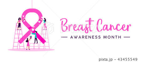 Breast Cancer Awareness Month women charity banner 43455549