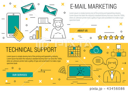 Two thin lines banners - e-mail marketing 43456086