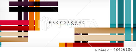 Color stripes and lines, geometric abstract background 43456100