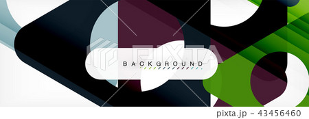 Abstract geometric background. Modern overlapping triangles. Unusual color shapes for your message 43456460