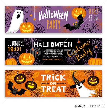 Collection of halloween banner templates. Collection of halloween banner templates. 43456488