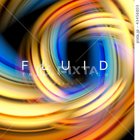 Fluid smooth wave abstract background, flowing glowing color motion concept, trendy abstract layout Fluid smooth wave abstract background, flowing glowing color motion concept, trendy abstract layout 43456803