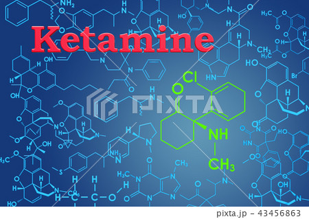Ketamine. Chemical formula, molecular structure Ketamine. Chemical formula, molecular structure 43456863