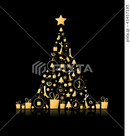 Christmas tree beautiful for your design 43457195