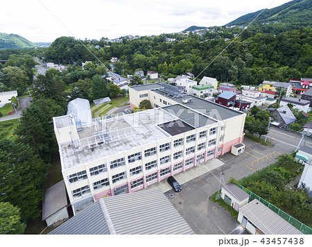 上空から見た小学校(空撮) 上空から見た小学校(空撮) 43457438