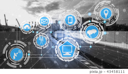 Smart city and wireless communication network. 43458111