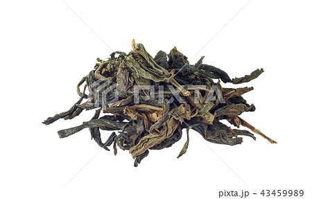 dry leaf tea on a white background 43459989