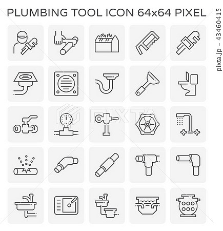 plumber plumbing icon plumber plumbing icon 43460415