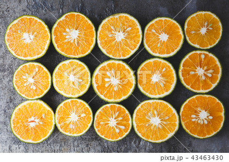 King mandarin fruits-Orange slices-Orange peels King mandarin fruits-Orange slices-Orange peels 43463430