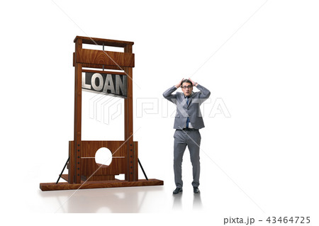 Businessman in debt and loan concept Businessman in debt and loan concept 43464725