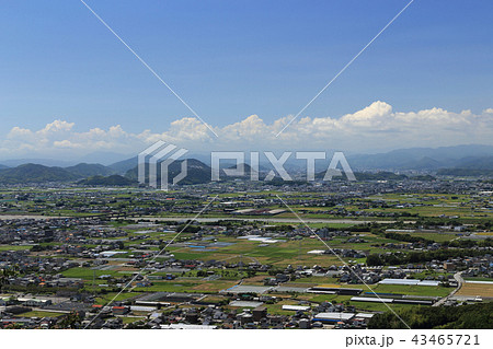 龍河洞スカイラインから見る香長平野（物部川を挟んで西、高知市街方向） 43465721