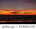 バリ島の夕焼けクタ横 43466109