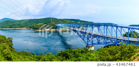 黒之瀬戸大橋　長島八景　パノラマ　【鹿児島県出水郡長島町】 43467461