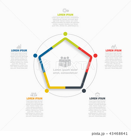 Infographic design template with place for your data. Vector illustration. 43468641
