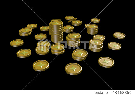 コインのイメージ黒バック) 43468860