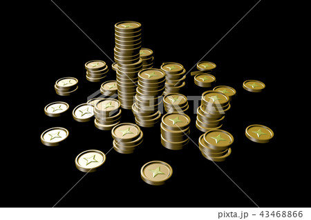コインのイメージ(黒バック) 43468866
