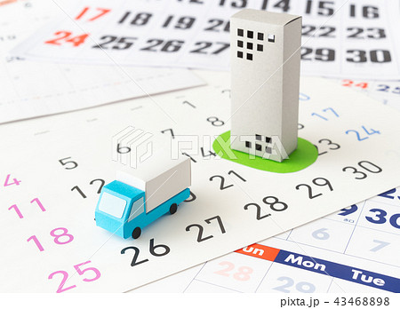 引っ越し　カレンダー　暦　繁忙期　ゴトー日　月末　下旬　事務所移転　宅配　指定日 43468898