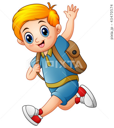 Cute boy go to school 43470574