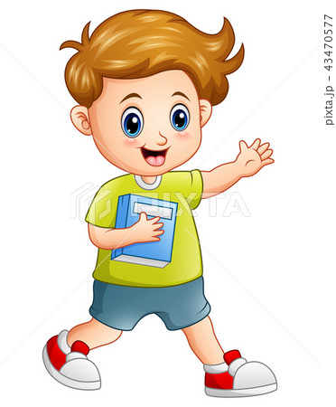 Cute boy with holding a book 43470577