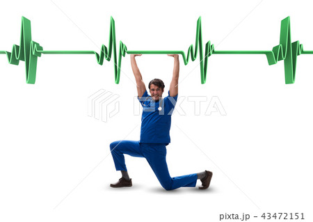 Man doctor in cardiology telemedicine concept Man doctor in cardiology telemedicine concept 43472151