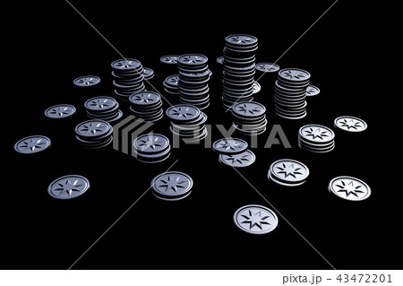 コインのイメージ(黒バック) コインのイメージ(黒バック) 43472201