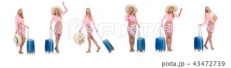 Woman preparing for travel on summer vacation 43472739