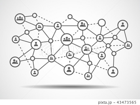 Abstract connecting dots and lines with geometric 43473565