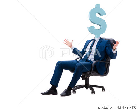 Businessman with dollar sign instead of head 43473780