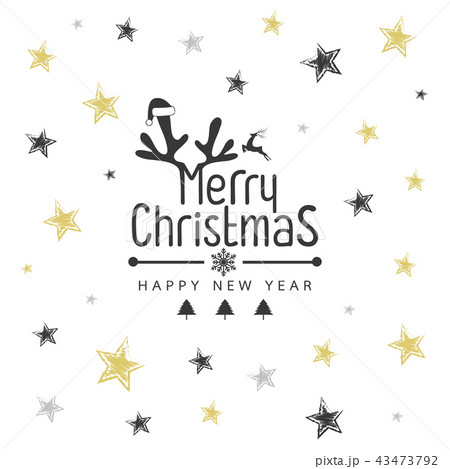 Retro Vintage Merry Christmas Greeting Card Retro Vintage Merry Christmas Greeting Card 43473792