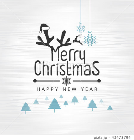 Retro Vintage Merry Christmas Greeting Card Retro Vintage Merry Christmas Greeting Card 43473794