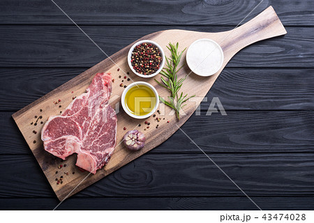 Raw steak of porterhouse beef meat 43474028