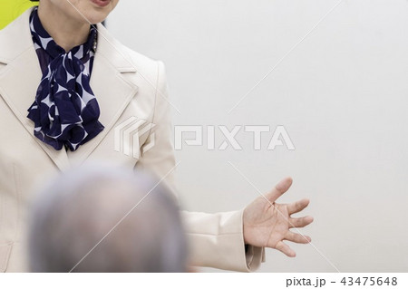 セミナーで話しをする女性 セミナーで話しをする女性 43475648