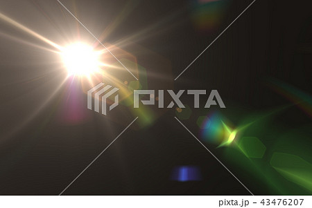 レンズフレア 背景素材のイラスト素材 43476207 Pixta