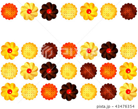 クッキーとビスケットのフレームのイラスト素材